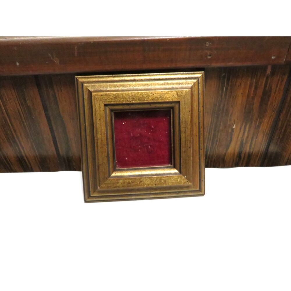 Wood picture frame, ornate baroque style with gold tint 5x5 in